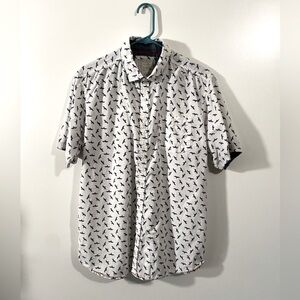 Alexander Julian Shirt Button Down Short Sleeve Size Large